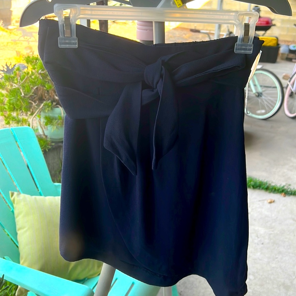 NWT BLUE ZARA SKIRT WITH BOW
